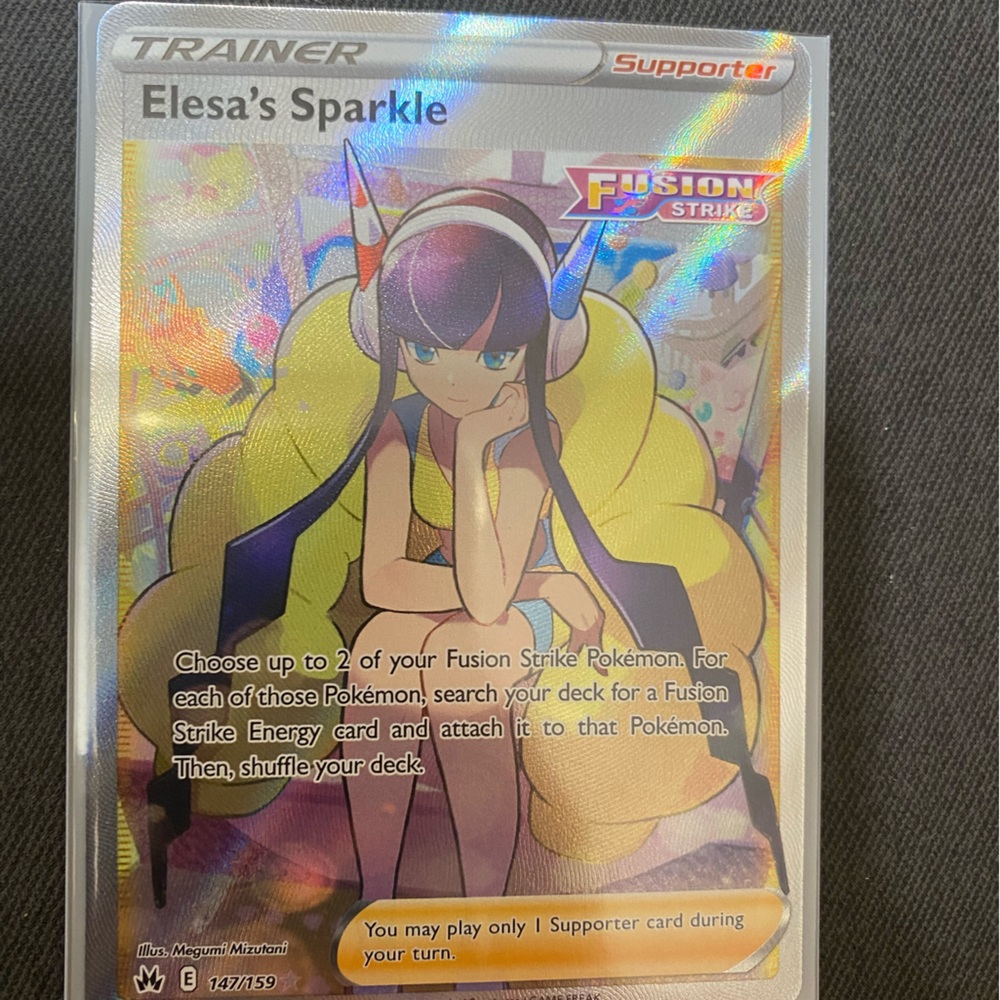 Pokémon Trainer Ultra Rare Full Art Card Elesa’s Sparkle Crown Zenith 147/159